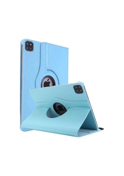 Apple Uyumlu iPad, Pro 4. Nesil M2 2022 11 Inç 360 Dönebilen Uyku Modlu Standlı Pu Deri Kapaklı Kılıf Kılıf