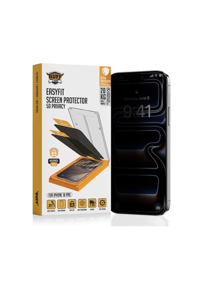 Buff Apple iPhone Uyumlu 18 Pro 5d Privacy Easyfit Multipack 2 Adet Ekran Koruyucu