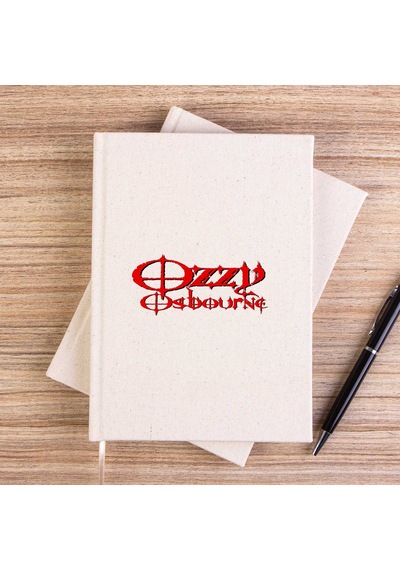 Ozzy Osbounre Blood Çizgisiz Kanvas Defter Krem