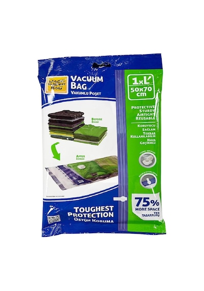 Magic Saver Bag Vakumlu Giyisi Yastık Yorgan Saklama Torbası Poşeti Hurç - Xl - 50x70 Cm. -3 Adet