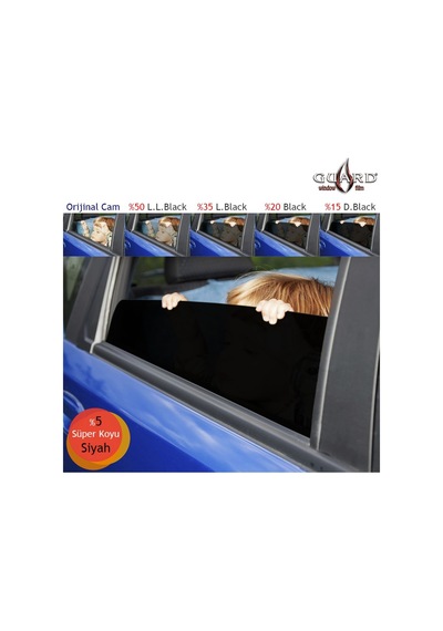 Guard GT-200 2 Ply Çizilmez 100 Cm x 60 Mt %05 S.D.Black Cam Film