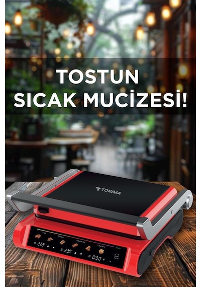 Torima TG-PRO1000 2200w Dijital Ekranlı Tost Izgara Makinesi Çıkarılabilir Plaka
