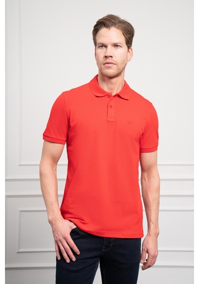 Erkek Kırmızı Basic Polo Yaka Dynamic Fit T-shirt 25yc018003550 Kırmızı Kırmızı