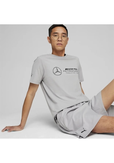 Puma Mapf1 Ess Logo Tee Gri Erkek T-shirt Siyah