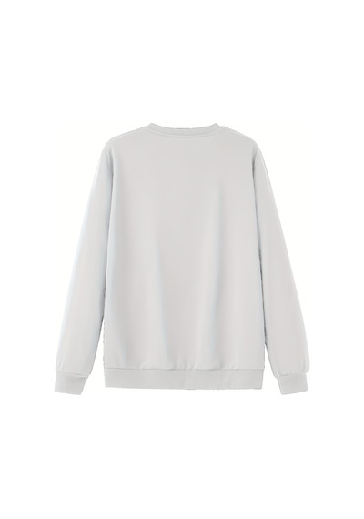 Uyguntarz Unisex Milano Italıa Tasarım Baskılı Bisiklet Yaka Sweatshirt beyaz