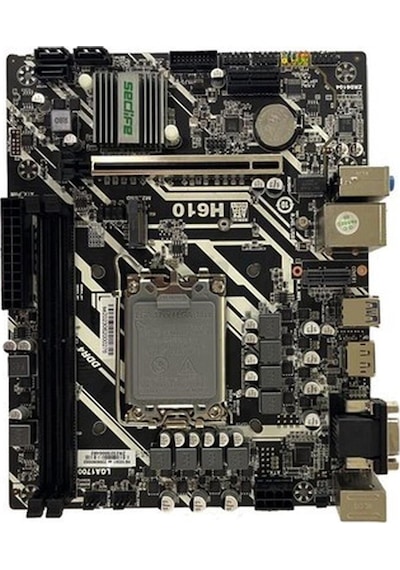 Seclıfe Anakart H610 Ddr4 Hdmı Vga M2 Glan Sata3 Usb3.2 Matx 1700p 12.13.nesil