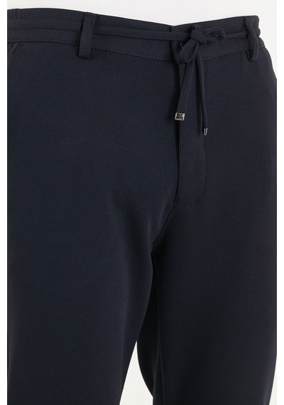 Buratti Regular Fit Düz Paça Bağlamalı Pantolon Erkek Pantolon 6843700 Lacivert