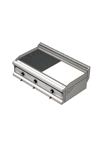 Karacasan Endüstriyel 120 Cm 700 Seri Set Üstü Lpg Tüplü Yarı Kanallı Izgara Krcs.eızygl.1270