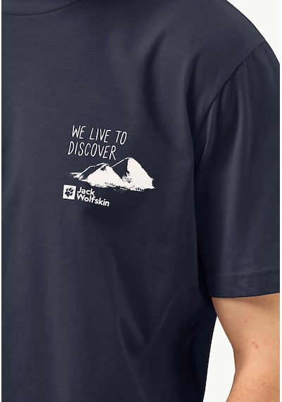 Jack Wolfskin Discover T M Erkek T-shirt-28372-lacivert Lacivert