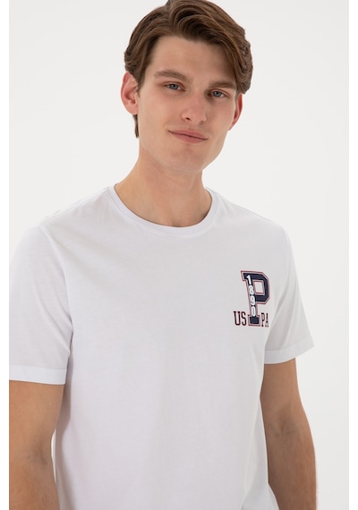 U.S. Polo Assn. Erkek Regular Fit Bisiklet Yaka Beyaz Tişört 50306897-VR013