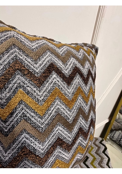 Nivemeshome Sarı Kahve Kırlent Kılıfı 45x45 Çok Renkli