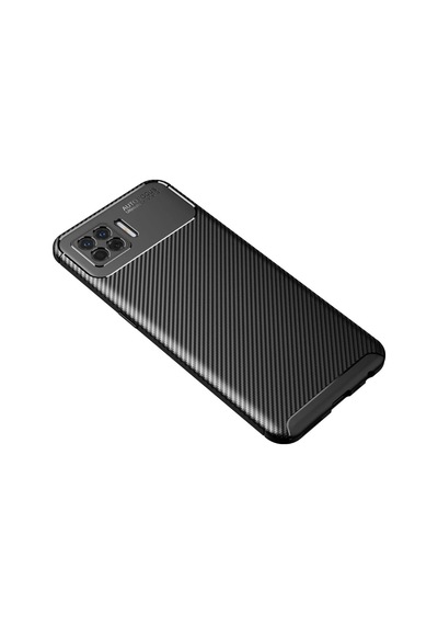 Oppo A73 Uyumlu Kılıf Auto Focus Karbon Kapak - Siyah