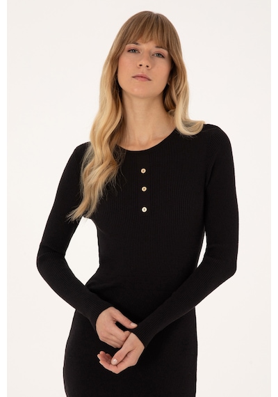U.s. Polo Assn. Kadın Siyah Elbise Triko 50314806-vr046 Sıyah
