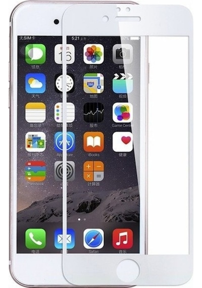 Apple Uyumlu   iPhone 6 5D Tam Kaplayan Ekran Koruyucu Cam (400370843)