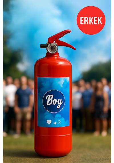 Mavi Dumanlı Cinsiyet Belirleme Bombası Gender Reveal Boy Smoke Yoğun Renkli Duman Spreyi