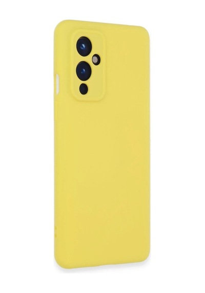 One Plus 9 Kılıf Nano İçi Kadife Silikon - Sarı