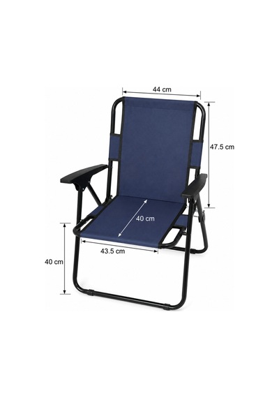 H-a Katlanır Kamp Seti 2+1 Lacivert Mavi