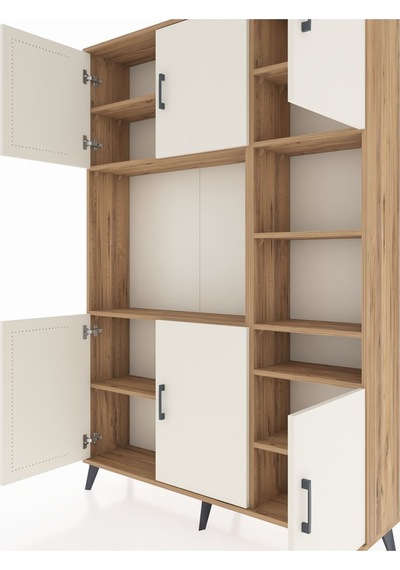 Arges Dolap 10 Raflı 6 Kapaklı 132x30x195 Çam-aytaşı/çam Çam Arges Dolap 10 Raflı 6 Kapaklı 132x30x195 Çam-aytaşı/çam Çam
