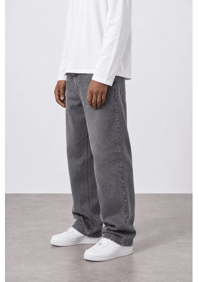 Respire Erkek Baggy Jean Koyu Gri
