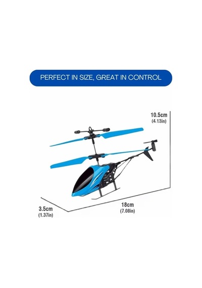 Hareket Sensörlü Kumandalı Şarjlı Mavi Helikopter - Oyuncak Helikopter