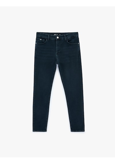 Koton Pamuklu Normal Bel Slim Fit Jean Pantolon - Brad Jean Koyu İndigo 6sam40279nd