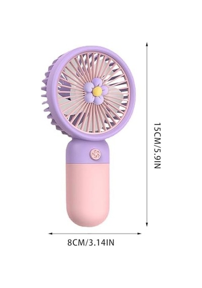 Promosyonca Mini Usb Fan, Taşınabilir, Farklı Renk Seçeneği Pembe-mor