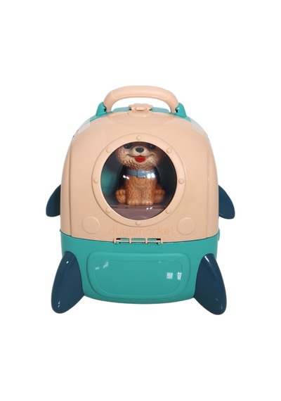 Sırt Çantalı Pets House İkili Set - Pembe Mavi