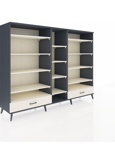 Hyperion Dolap 14 Raflı 2 Çekmeceli 220x44x163 Antrasit-aytaşı Antrasit-aytaşı Hyperion Dolap 14 Raflı 2 Çekmeceli 220x44x163 Antrasit-aytaşı Antrasit-aytaşı