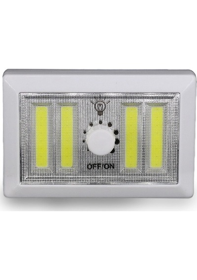 4 Ledli Pilli Led Lamba Güç Ayarlı Led Portatif Lamba Led Işık - Mıknatıslı Yapışkanlı Çok Renkli