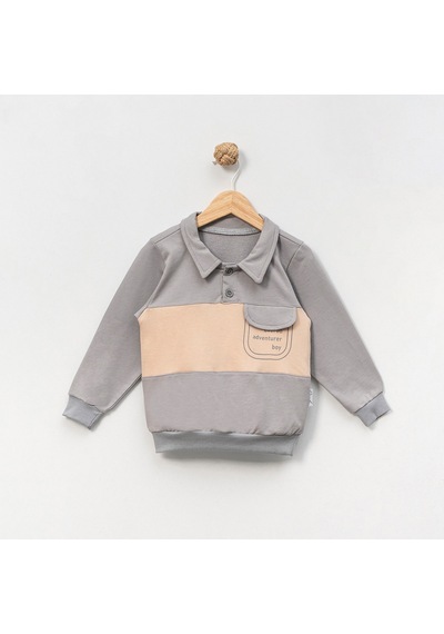 Overdo Kids Erkek Çocuk1-4 Yaş Cep Baskılı Sweat Çok Renkli