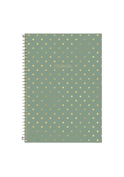 Puantiyeli Defter Çizgili Yeşil 17x24 Cm Çok Renkli