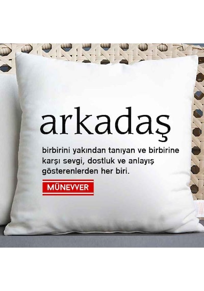 Isme Özel Arkadaş Anlamlı Yastık