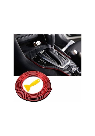 Seat Leon Hatchback Araç Içi Nikelaj Kırmızı Torpido Ip Trim Fiti