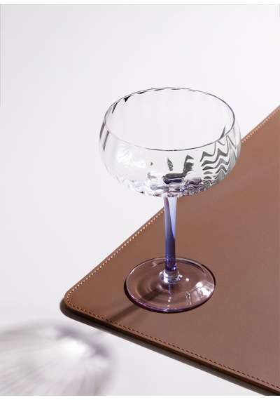 The Mia Ayaklı Cam Dondurma Kasesi Mavi Pembe 280 Ml