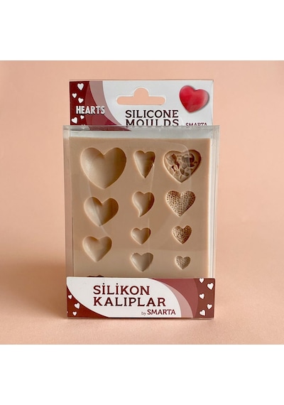 Smarta Silikon Kalıp Hearts 13 x 10 x 1.5 CM