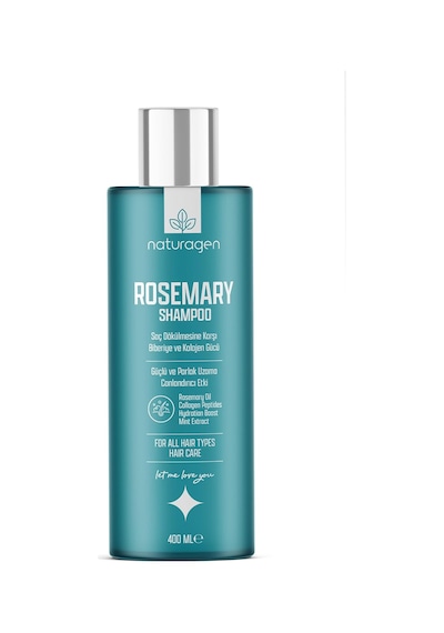 Naturagen Rosemary Dökülme Karşıtı Şampuan 400 Ml Hızlı Uzamaya Yardımcı Biberiye Yağı + Kolajen Peptitleri Sku: Smg8690010458377