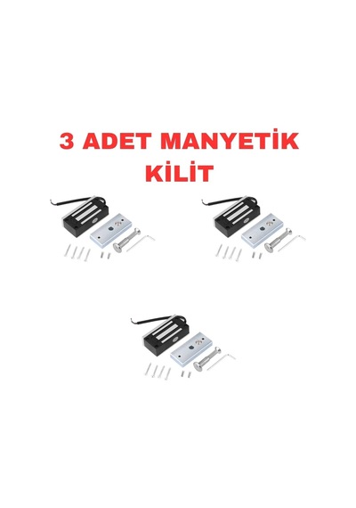 Sarkey Sr-60 60 Kg Manyetik Kilit 12/24v Dc Elektromanyetik Dolap Ve Vitrin Kilidi 3 Adet
