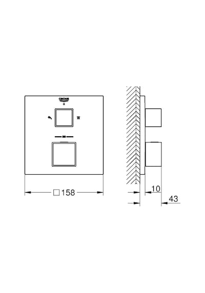 Grohtherm Cube Termostatik Banyo/Duş Bataryası 24154000 Krom