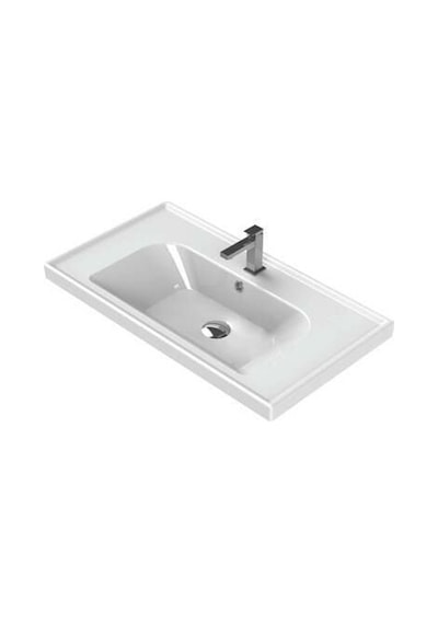 Turkuaz Seramik Frame 80 CM Etajerli Lavabo