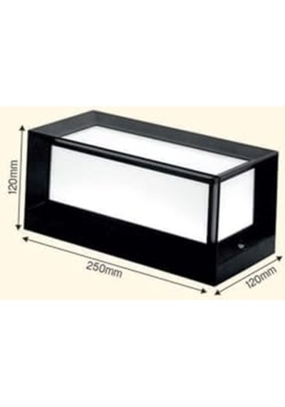 Bahçe Aydınlatması Led Işık 25cm 12w Gün Işığı 3000k Zita Ultra Bahçe Duvar Aplik Su Geçirmez