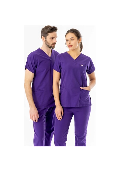 Terikoton Yarasa Kol Doktor Hemşire Forması Mor Tyrs00011 Mor