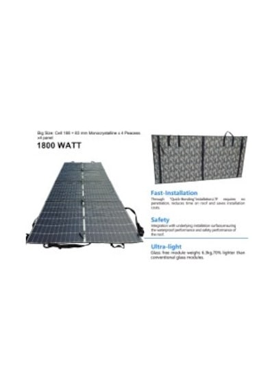 1800 Watt 1800w Katlanabilir Solar Panel 1.8 Kw Katlanır Güneş Paneli