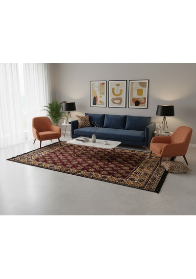 Etnik Motifli Otantik Dekoratif Kilim Desenli Halı 200x300cm M3