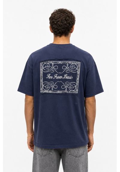 Respire Erkek Ffb Nakışlı Oversize T-shirt Lacivert