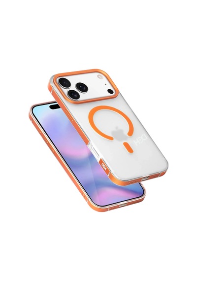 Apple Uyumlu iPhone 17 Pro Hbc-394 Himalayas Magsafe Kapak - Turuncu