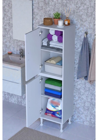 Eliusta Nuve Geniş Depolama Alanlı Dolap 40 Cm Banyo/mutfak Çok Fonksiyonlu 40x138x32,5 Cm Saklama Dolabı Beyaz Eliusta Nuve Geniş Depolama Alanlı Dolap 40 Cm Banyo/mutfak Çok Fonksiyonlu 40x138x32,5 Cm Saklama Dolabı Beyaz