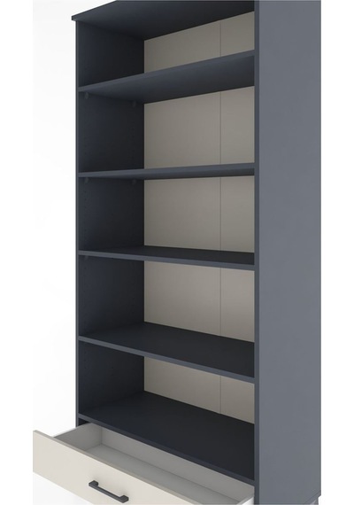 Hyperion Dolap 5 Raflı Tek Çekmeceli 88x44x195 Antrasit-aytaşı Antrasit