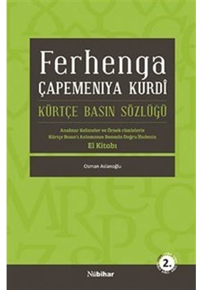 Ferhanga Çapemeniya Kurdi  - Kürtçe Basın Sözlüğü  - Osman Aslanoğlu  - Nubihar Yayınları