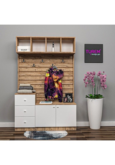 Peony Özel Ölçü Portmanto Suntalam Beyaz