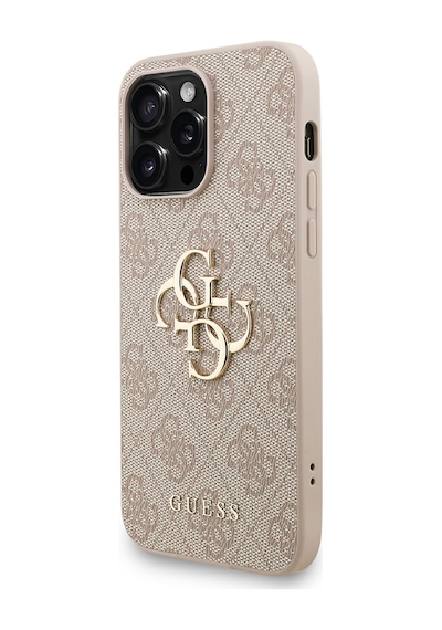 Apple Uyumlu iPhone 13 Pro Max Kılıf Guess Lisanslı Bilek Askı İpli Metal 4g Ve Yazı Logolu Kapak Pembe